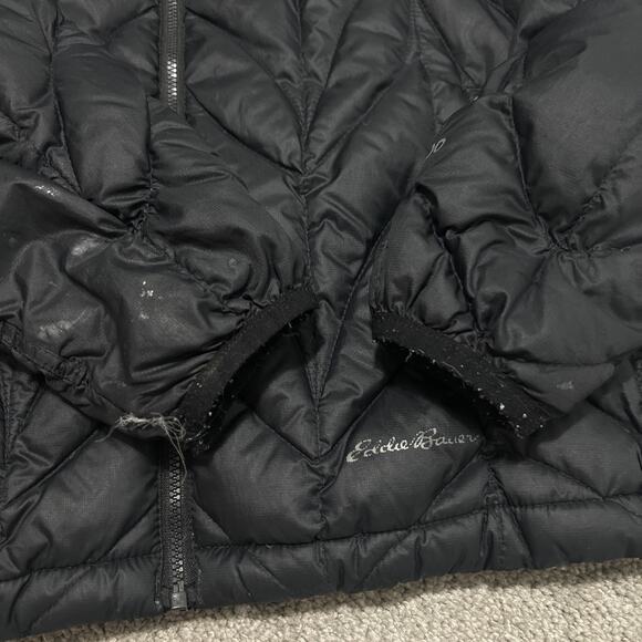 Eddie Bauer Womens Goose Down Quilted Puffer Jacket EB700 Black Sz M Outdoor - Picture 3 of 8